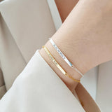 Personalised Name Bar Bracelet, Stainless Steel Nameplate