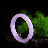 Natural Burmese Jade 54-64mm Light Purple Bracelet Princess Jewelry Gift