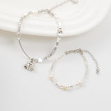 Silver Plated Stone Beaded DIY Bracelet Necklace Material