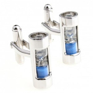 Elegant Hourglass Cufflinks 2 Pairs Set