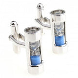 Elegant Hourglass Cufflinks 2 Pairs Set