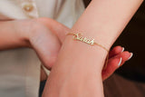 Name Bracelet Personalized Stainless Steel Birthday Christmas Gift for Mom