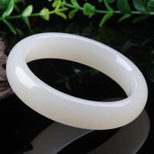 Zheru Jewelry Natural Hetian Jade 54mm-64mm Bracelet Princess