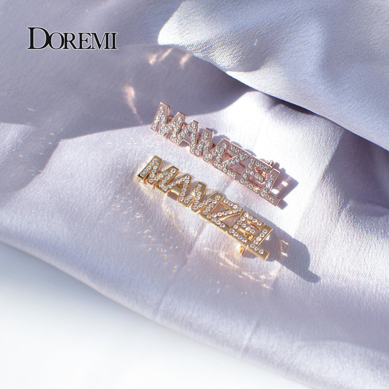 DOREMI Stainless Name Crystal Brooch for All Ages