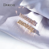 DOREMI Stainless Name Crystal Brooch for All Ages