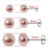 Lavender Freshwater Pearl Earrings Set of 3 Pairs 6-10MM