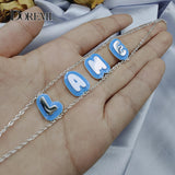 Enamel Numbers Letter Name Stainless Bracelet Female Personality Jewelry