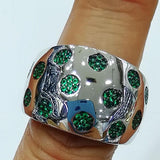 Leopard Geometry Crystal Zircon Dubai Bridal Finger Rings