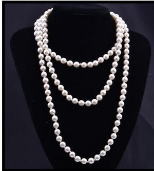 Pearl Necklace Women's Multi-Layer Long Sweater Chain
