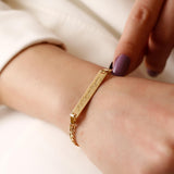 Personal Name Bracelet, Filled Cuff Bracelet