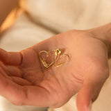 Name Heart Earrings Love Heart Stud Earrings Handmade Hoops Earring