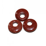 5pcs 18mm Natural Stone Donut Charm Pendant Beads for Jewelry Making