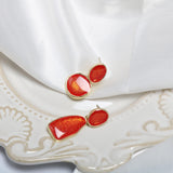 Spring Glitter Oval Alloy DIY Earrings Accessories