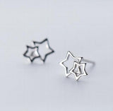 925 Silver Tiny Star Stud Earrings Gift for Girls Women