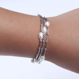Freshwater Pearl and Metal Bracelet