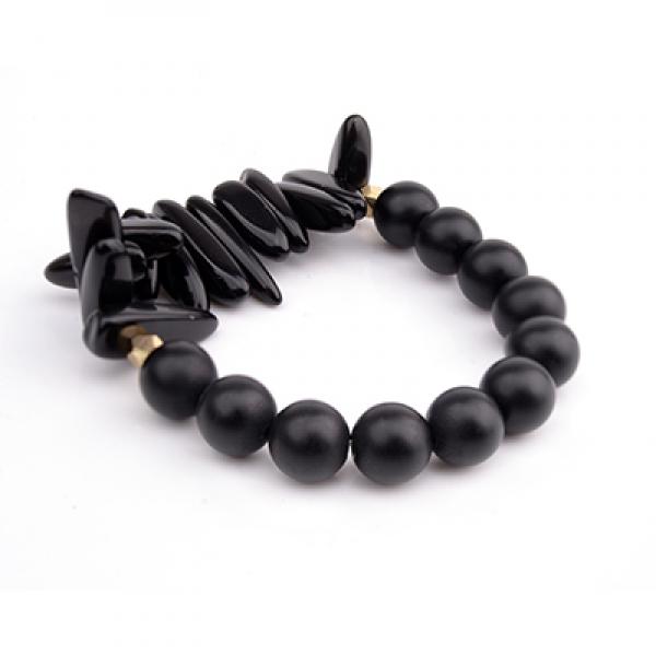 BOJIU Women Bracelet Natural Stone 10MM Beads Elastic BC176