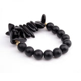 BOJIU Women Bracelet Natural Stone 10MM Beads Elastic BC176