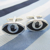 Enamel Fingerprint Cufflink Angel Wing Cuff Link