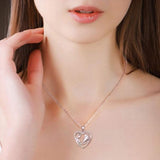925 Silver Horse & Girl Pendant Necklace, Embrace Horse Gift