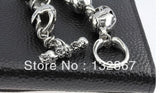 Men's Stainless Steel Skull Bracelet Punk Jewelry 15mm*22cm
