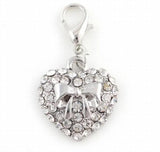 20PCS 19x17mm Bowknot Heart Pendant for Floating Locket