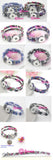 10pcs Mix Color Leather Flower Bracelets Snap Jewelry Interchangeable 18mm