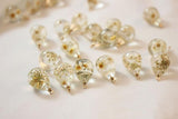 Dried Flowers Resin Bead Charms DIY Jewelry Earring Pendant Accessory