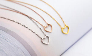 Real 925 Sterling Silver Heart Love Necklace GTLX1568
