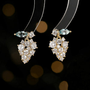Fresh Fruit Zircon Grape Earrings Sweet Temperament