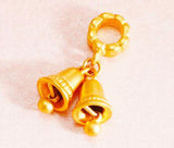 Copper Gold-Plated 3D Bell Pendant Women's Horn Accessories DIY