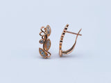 Rose Cut Out Flower Vine Shaped Drop Earrings for Wedding Party
