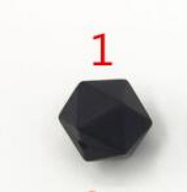 50pcs BPA Silicone Icosahedron Beads - Choose Your Style - Jewelry Bulk