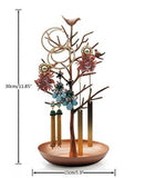 Bird Tree Earrings Ring Jewelry Stand Organizer Holder Display Rack