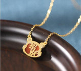 Red Agate Tiger Zodiac Pendant S925 Sterling Silver Plated Jewelry Set
