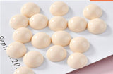 100pcs 12mm Print Geometry Resin Beads DIY Jewelry Earring Accessory