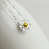 925 Silver Daisy Necklace Jewelry Wedding Gift
