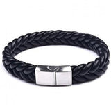 Men's Leather Bracelet Magnetic Clasp Mens Jewelry