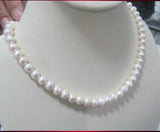 Long Real Pearl Costume Jewelry, 7-8mm Size Natural Pearl Necklace
