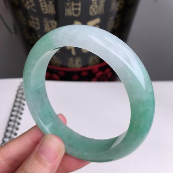 Natural Burmese Jade 54-62mm Bracelet Princess Jewelry Gift