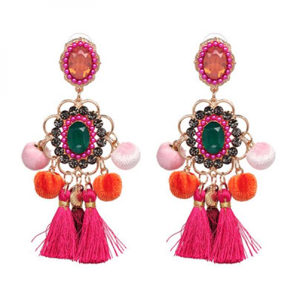 Bohemian Tassel Dangle Earrings Long Hanging Earrings