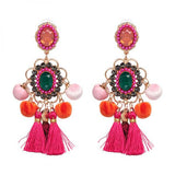 Bohemian Tassel Dangle Earrings Long Hanging Earrings
