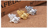 3D 999 Silver Fengshui Dragon-Turtle Beads