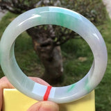 Zheru Burmese Jade Two-Tone Bracelet 54-64mm