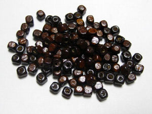 500 Brown 5mm Cube Wood Beads Wooden