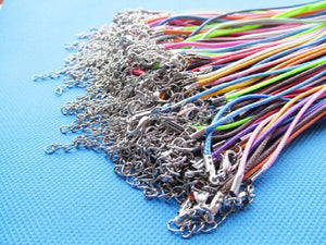 100pcs 1.50mm Mixed Colors Wax Snake Necklace Cord String Rope