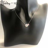 925 Silver Necklace Women Pendant Birthday Gift Choker Anniversary