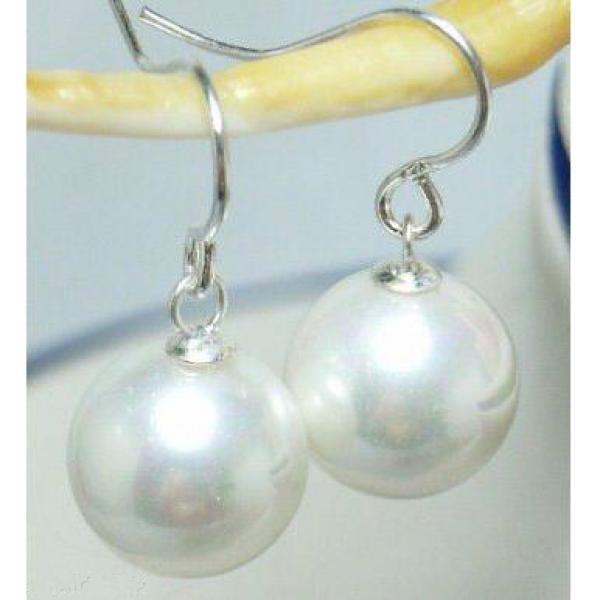 12mm Shell Pearl Earrings 925 Silver Charming Lady Gift