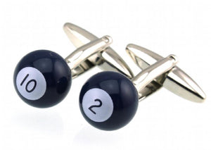 Men's Golf Ball Badminton Tennis Cricket Billiards Cufflinks