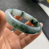 Burmese Jadeite Light Flower Bracelet 54-62mm for Mom and Girlfriend