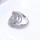Gold/White Crystal Stone Rings for Women